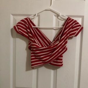 Off the shoulder crop top